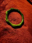 Bakelite Bracelet Carved Green Vintage Jewelry Plastic 1940s 1950s Nice