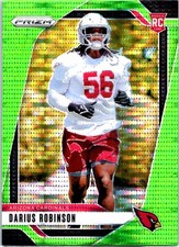 2024 Panini Prizm #325 Darius Robinson Neon Green Pulsar