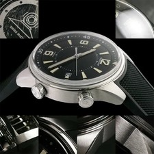 Jaeger-LeCoultre Polaris Date Q9068670 Stainless Steel Black Dial Leather #SU079 4