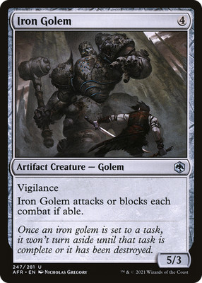 Iron Golem #247 (LP) Forgotten Realms AFR Magic MTG