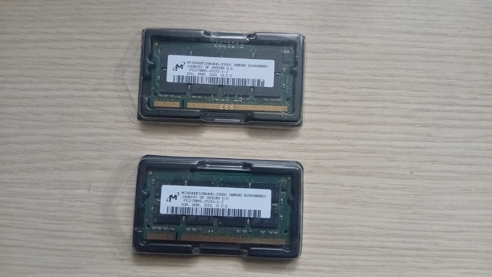 2GB (2 x 1GB) PC2700 DDR333 sodimm per notebook - Immagine 3 di 4