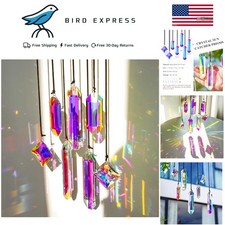 7 Piece Crystal Sun Catcher Prisms Rainbow Window Decor Home Garden Ornament