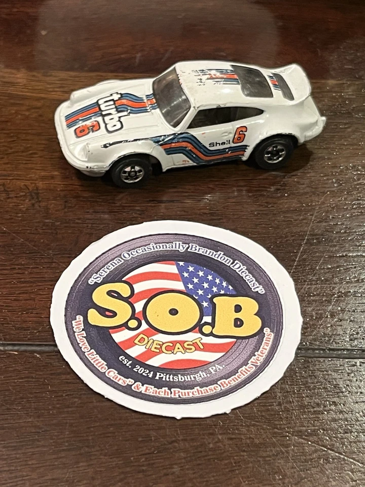 Coche diecast Hot Wheels Blackwalls 1974 Porsche P-911 blanco usado excelente estado HK Foto 2 de 4