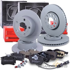 ZIMMERMANN BREMSSCHEIBEN + BELÄGE +WK VORNE+HINTEN FÜR VW PASSAT 3B 3BG BJ 00-05