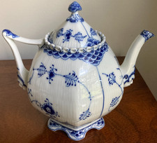 Royal Copenhagen Blue Fluted Full Lace Teapot...