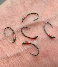 5 x Olive Buzzers Trout Flies Fly Buzzer Size 10