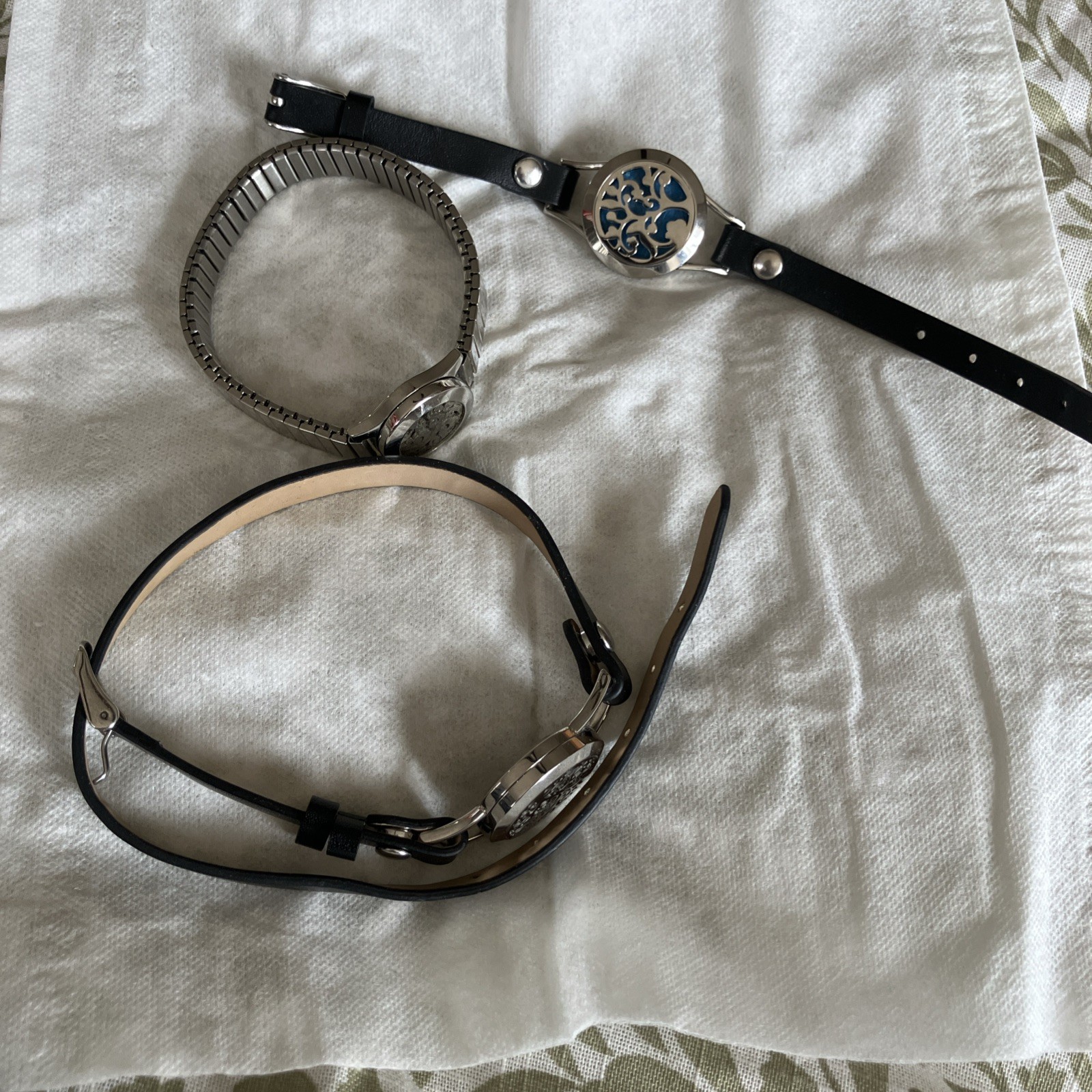 Moroccan Aromatherapy Essential Oil Diffuser Bangle Bracelets Set of 3-image