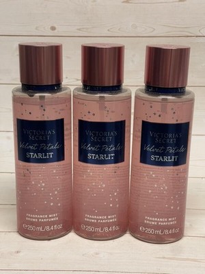 Victoria's Secret Velvet Petals Starlit Fragrance Mist 8.4oz x3
