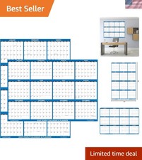 32" x 48" SwiftGlimpse 2026 Wall Calendar Erasable Large XL Wet  Dry Erase L...