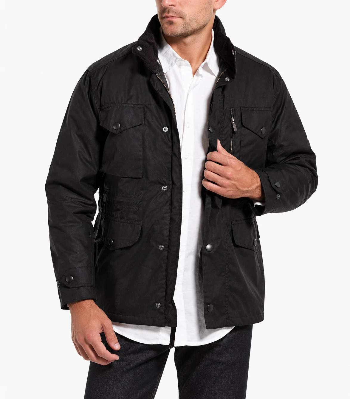 Black ~ BARBOUR SAPPER Men's WAX Jacket MSRP $485 British Heritage image 1