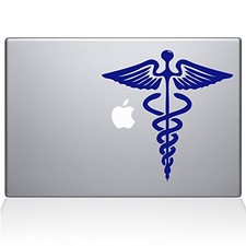 The Decal Guru 1127-MAC-11A-DB Medical Symbol MacBook Air Decal Vinyl Sticker -