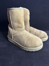 UGG Women's Chestnut Brown Classic Short Suede Shearling Boots 8 US