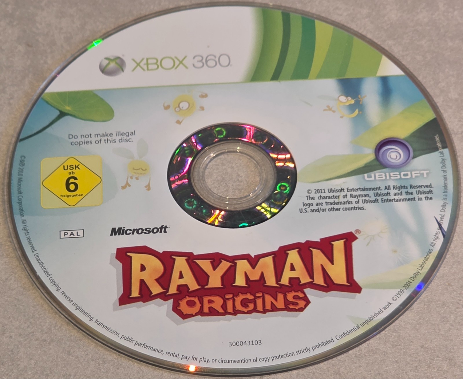 RAYMAN ORIGINS MICROSOFT XBOX 360