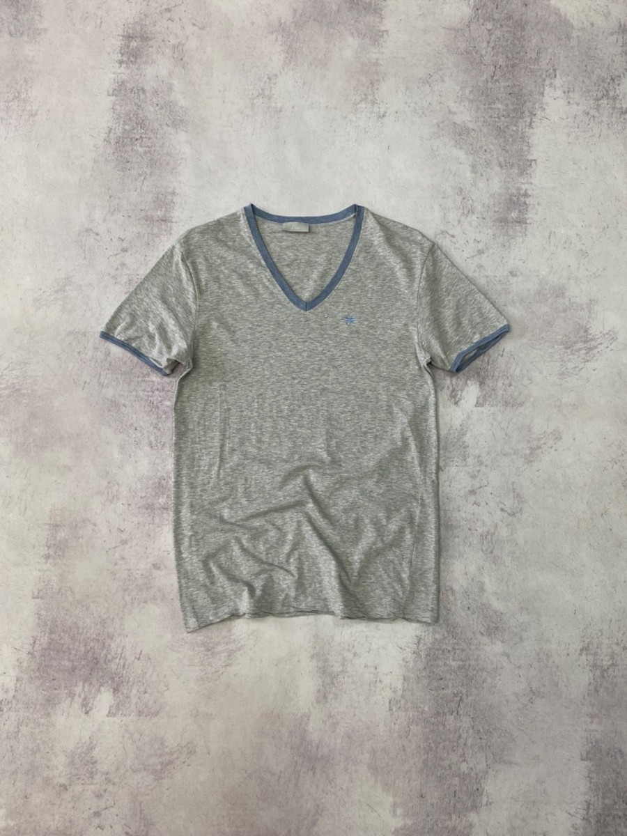 SS01 Dior Homme by Hedi Slimane V-Neck Slim Fit T-Shirt Size 48 | eBay