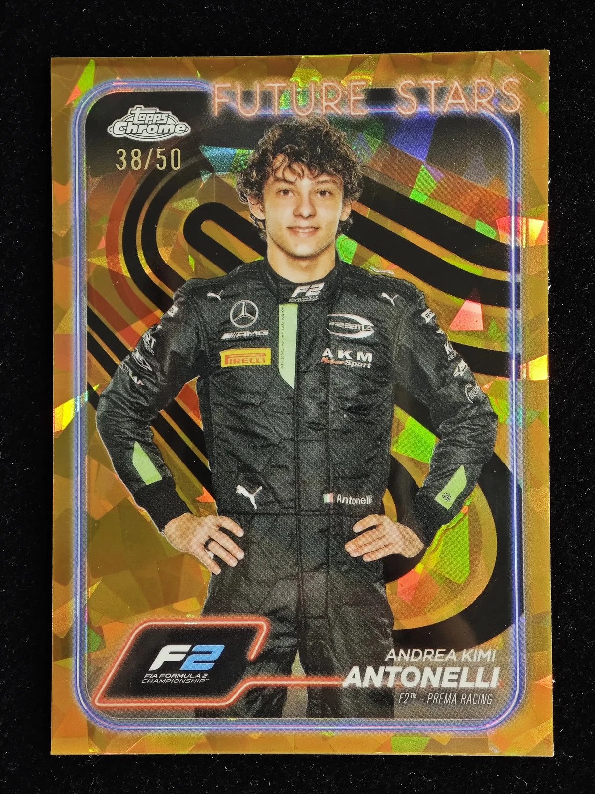 2024 Topps Chrome Sapphire Edition F1 Gold #22 Andrea Kimi Antonelli 38/50 XXS