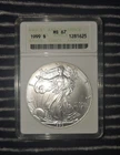 U.S. Mint 1999 American Silver Eagle $1 1 oz .999 Silver Business ANACS MS67