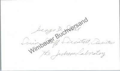 George Davis Snell Nobelpreis für Medizin 1980 // Autogramm Autograph signiert s