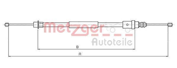 Metzger 10.6215 Seilzug, Feststellbremse FüR Peugeot-image