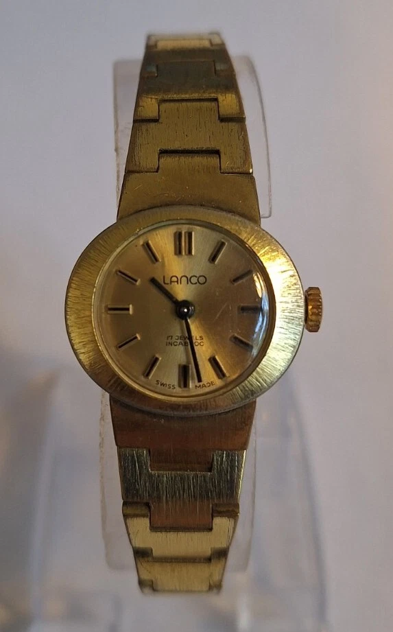 Hermoso reloj mecánico vintage Lanco 17 joyas para dama Foto 3 de 4