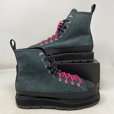 Converse Chuck Taylor Crafted Boots Hi Black Leather Men 7 
