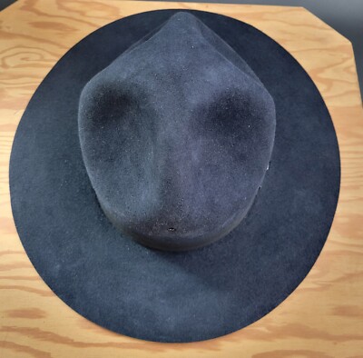 Vintage 3XXX Beaver Blue Felt Trooper's Patrol hat MADE IN USA