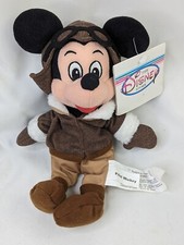 Disney Pilot Mickey Mouse Plush Beans 9 Inch Stuffed Animal Toy