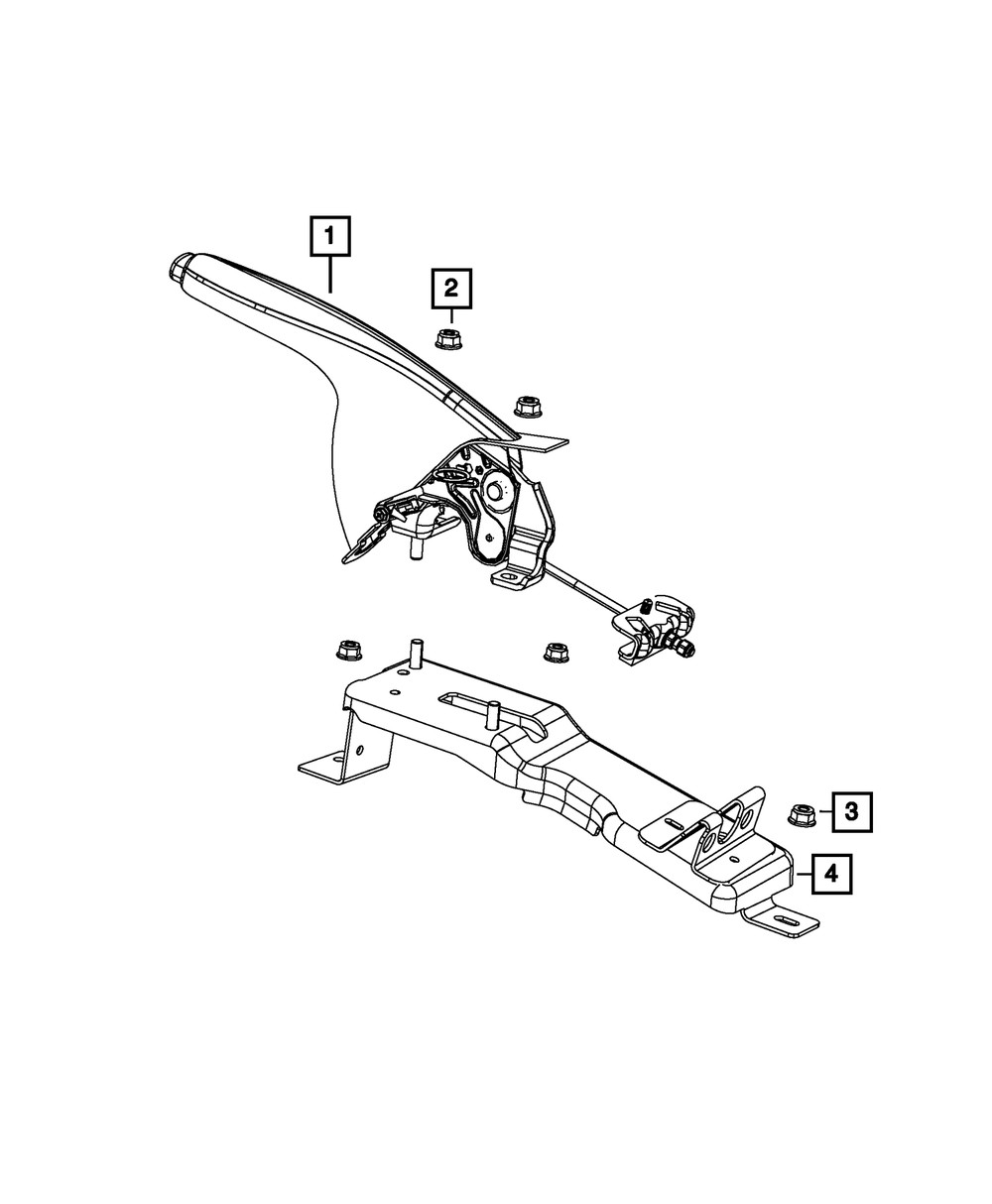 Soporte del cable del freno de estacionamiento para Chrysler (P/N 68084436AF)