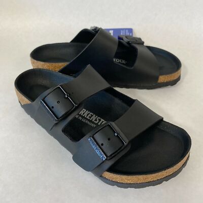 Birkenstock Arizona Black leather Birko-Flor Microfiber Footbed sandals men’s 13 s-l400.jpg main image 3