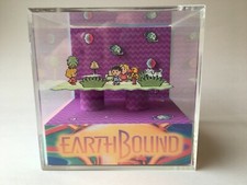Earthbound Visit with the Flying Man in Magicant Shadow Box Diorama Cube SNES
