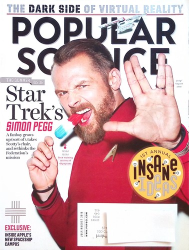 Popular Science Magazine July/August 2016 Star Trek's Simon Pegg