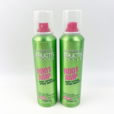 TWO Garnier Fructis Root Amp Root Lifting Spray Mousse 5 oz ea