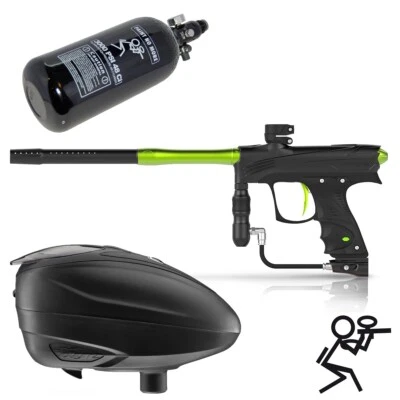DYE RIZE CZR Paintball Markierer Set BLACKlime Cal 68 inkl 0,8l Tank und LT-R