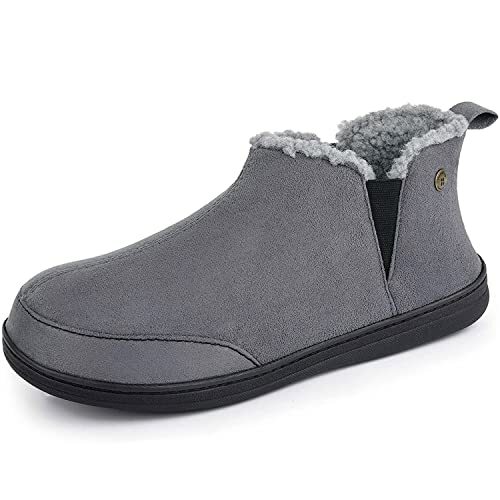 Mens Soft Boot Slippers Sherpa Lined 