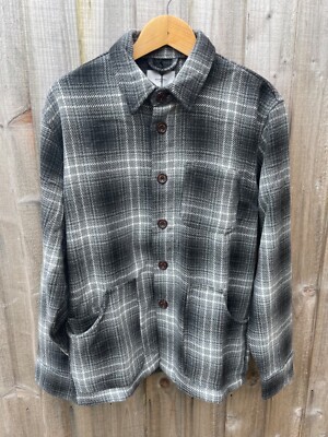 Percival Check Overshirt Black Grey Brand New With Tags Workwear Jacket  UK
