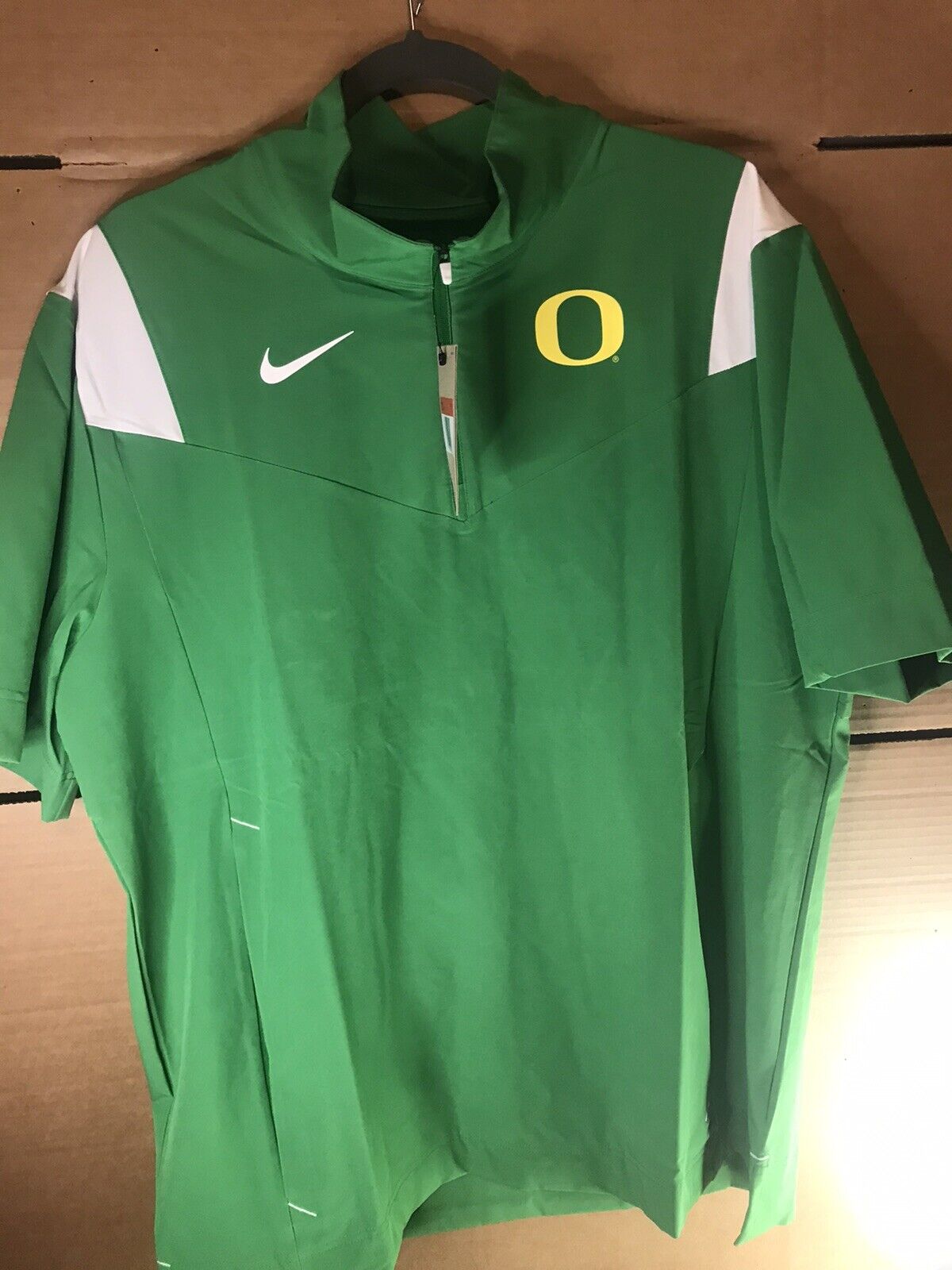 Nike Oregon Ducks 1/4 Zip Coaches Jacket Mens Large Short 