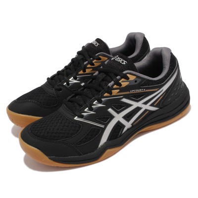 Asics Upcourt 4 GS Black Silver Gum Junior Kids Volleyball Shoes  1074A027-001 | eBay