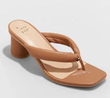 NEW A New Day Women s Elvie Heels Brown Size 9.5