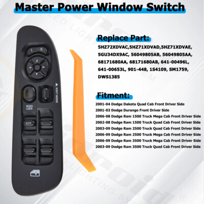Master Power Window Door Switch For 2002-2010 Dodge Ram 1500 2500 3500 56049805A - Foto 5