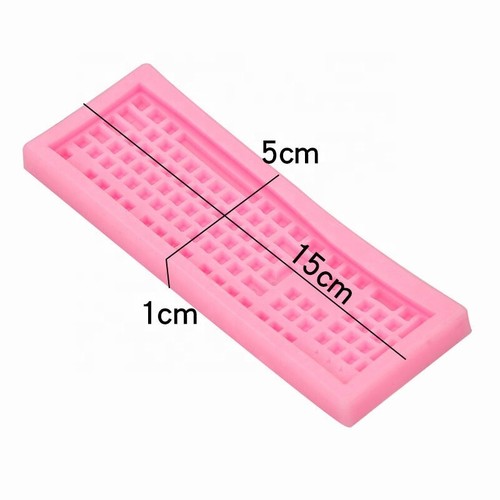 Teclado de silicona molde helado cubo de hielo chocolate resina jabón derretir - Imagen 2 de 4