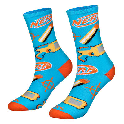 Cool Socks for Kids, Nerf Gun Blasters, Crazy, Soft, Funny, 7-10 Years