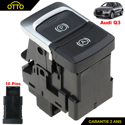 VVBNIN Bouton Frein à Main Compatible avec Q3 2012 2013 2014 2015-2017 2018 Accessoires Voiture Frein Stationnement Électrique Bouton Frein À Main Interrupteur Pièces Automobiles 8U0927225E