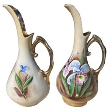 Vintage Vases Ucago Japanese Bud  7" Set Of 2