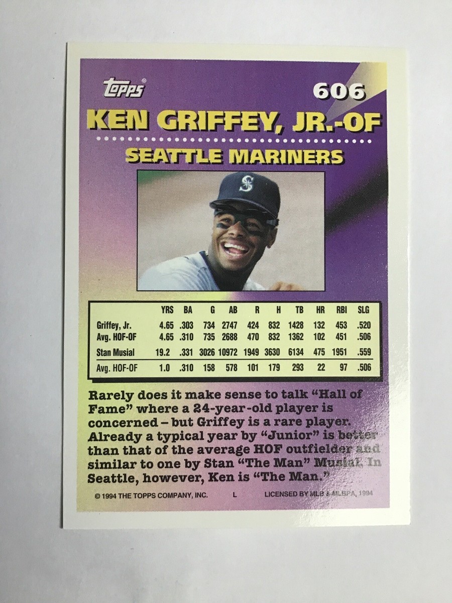 1994 Topps #606 Ken Griffey Jr. - Measures Of Greatness - NM-MINT