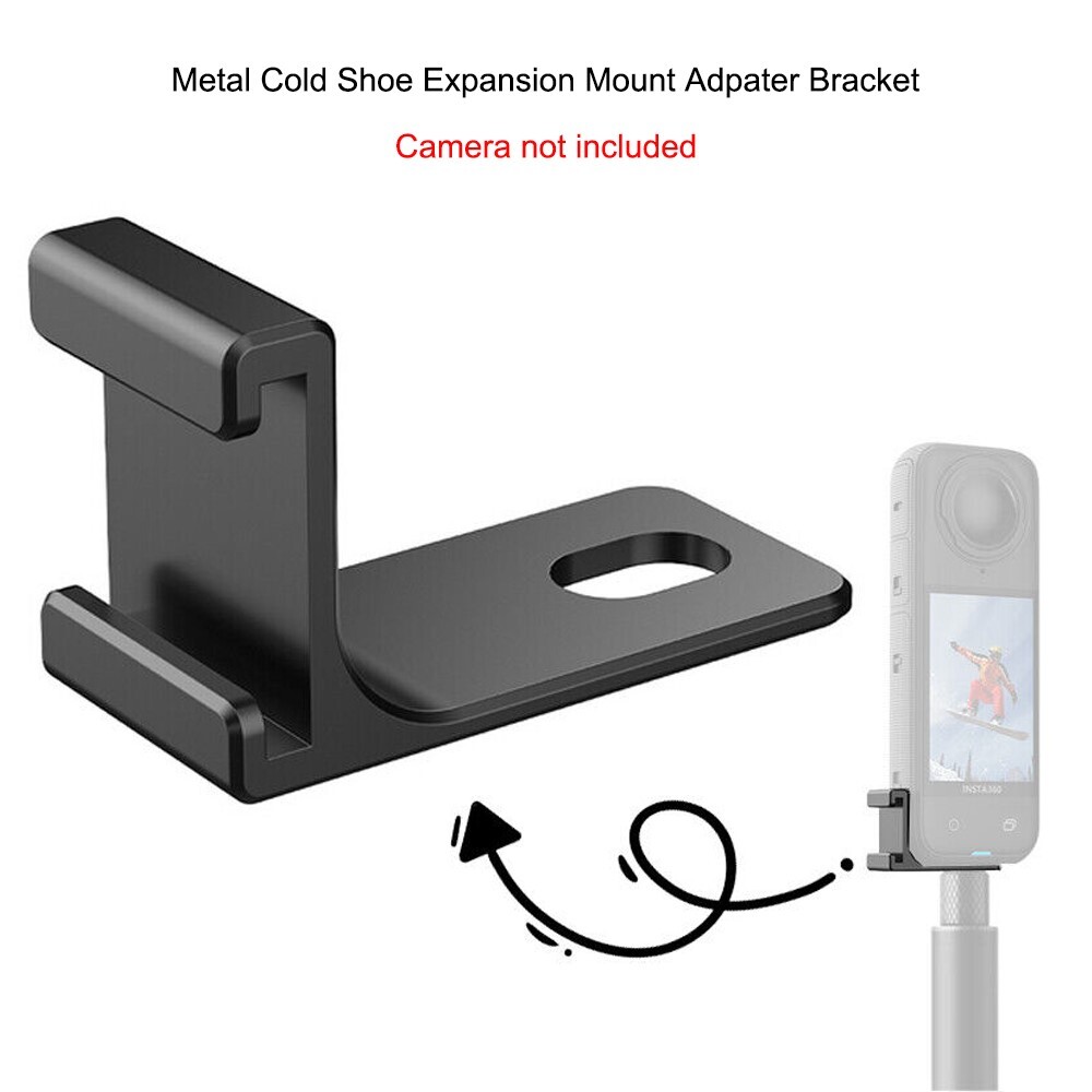 Metal Action Camera Base Adapter Mount For Insta360 X4/X3/X2 Cold Shoe Expansion-image