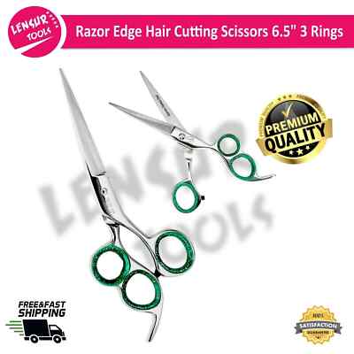 Profi Friseurschere Friseursalon Haarschneideschere 6,5'' grün