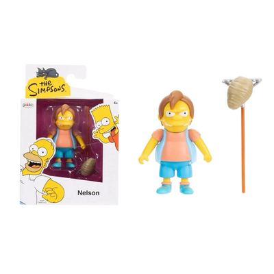 #ad Jakks Pacific The Simpsons NELSON w BEE HIVE RAKE 2.5quot; Mini Figure NEW 2025 $14.99