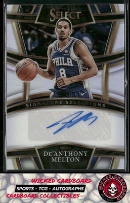 De'Anthony Melton 2022-23 Panini Select Signature Selections #SS-DAM Auto 76ers