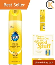 Enhancing Polish, Furniture & Wood Spray, Lemon Scent, 9.7oz