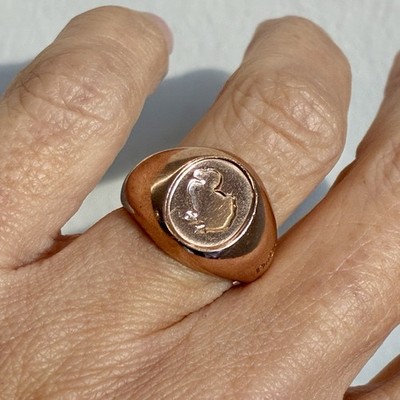 Dodo Pomellato Siegelring CHEVALIER Roségold 13/53 Unisex Selten Sammlung