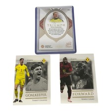 Futera Unique 2025 Peter Schmeichel 6/20 + Lukaku & Courtois Football Card Lot